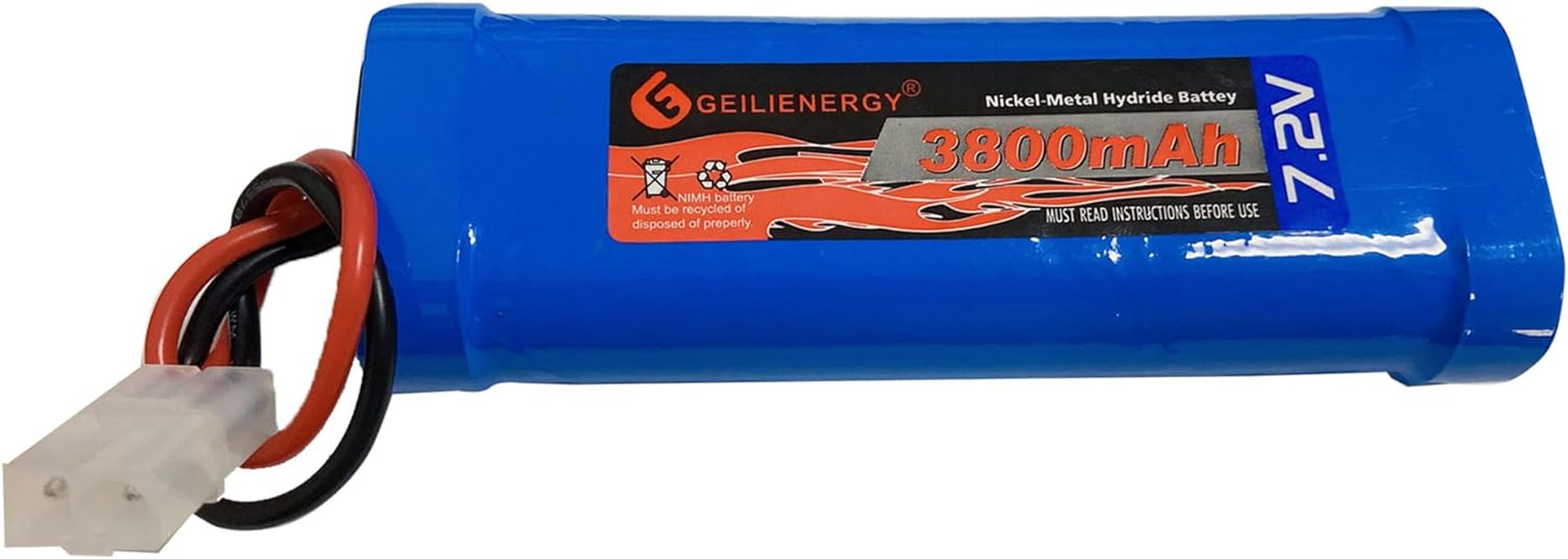 7.2V 3800Mah RC Battery with Tamiya Connector (2 Pack 7.2V 3800Mah RC Battery)