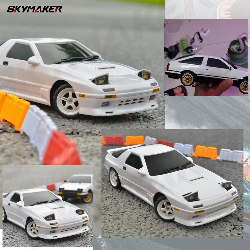 AE86 Model LD1801 RX-7 FC LD1802 1:18 RC Drift Car 1/18 2.4G Remote Control ESP Gyroscope LED Mini RC Racing Car Toys