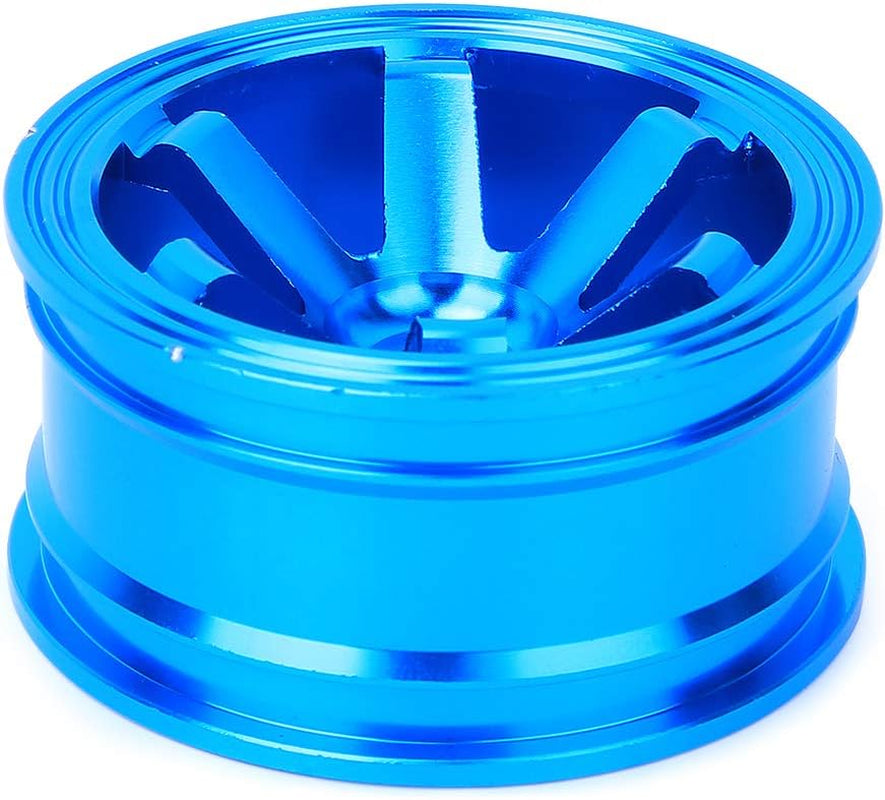 Metal Wheel Hub, 4PCS Aluminium Alloy Wheel Hub Compatible with Universal 1/10 Flat Running Drift RC Car(Blue)