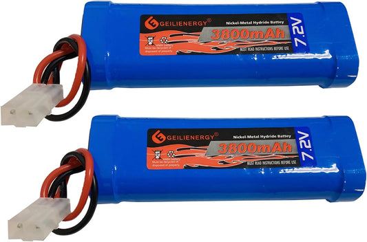 7.2V 3800Mah RC Battery with Tamiya Connector (2 Pack 7.2V 3800Mah RC Battery)
