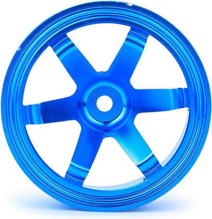 Metal Wheel Hub, 4PCS Aluminium Alloy Wheel Hub Compatible with Universal 1/10 Flat Running Drift RC Car(Blue)