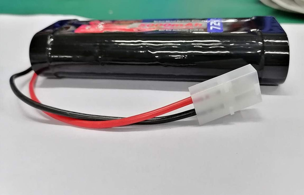 7.2V 5000Mah 10C 6-Cell Nimh Battery for RC Cars Hobby Battery with Tamiya Connector for Car Truck Truggy Buggy Tank Airplane Helicopter Boat Racing (2 Pack)